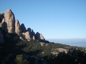 Le massif du Montserrat à côté de Barcelone