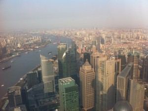 Vue depuis l'une des plus hautes tour de Shanghai.