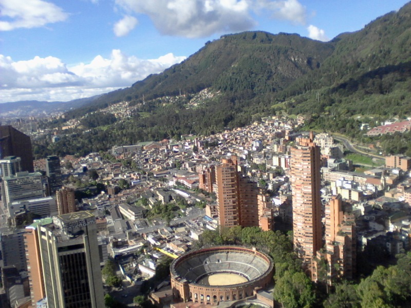 Vue sur Bogota depuis la tour Colpatria