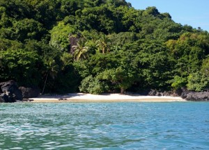 petite plage au sud de l’île accessible à pieds ou en bateau, appelée communément plage des sychelles