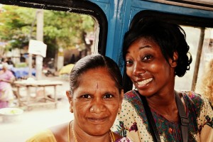 Un rickshaw collectif à Pondicherry (moyen de transport en commun)