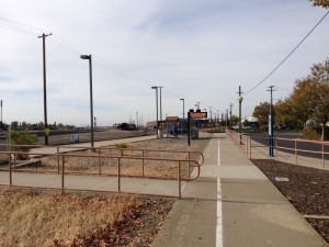 La voie ferrée près de la gare de Roseville