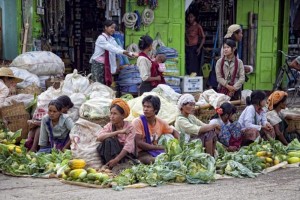 Un marché en Birmanie